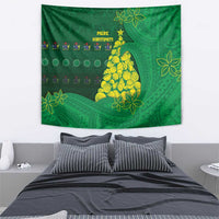 Cook Islands Christmas Tapestry Seashell Xmas Tree Tribal Waves DT05 - Polynesian Pride