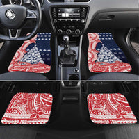 Wallis And Futuna Christmas Car Mats Seashell Xmas Tree Tribal Waves - Polynesian Pride