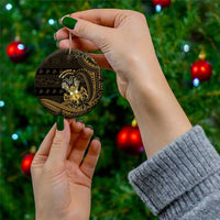 Niue Christmas Ceramic Ornament Niuean Crab Xmas Tribal Waves - Polynesian Pride