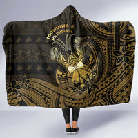 Niue Christmas Hooded Blanket Niuean Crab Xmas Tribal Waves - Polynesian Pride