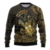 Niue Christmas Ugly Christmas Sweater Niuean Crab Xmas Tribal Waves - Polynesian Pride