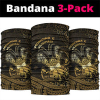 Niue Christmas Neck Gaiter Niuean Crab Xmas Tribal Waves - Polynesian Pride