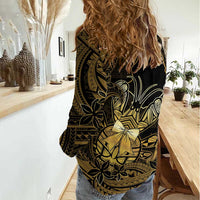 Niue Christmas Women Casual Shirt Niuean Crab Xmas Tribal Waves DT05 - Polynesian Pride