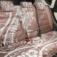 Hawaii Puakenikeni And Maile Lei Back Car Seat Cover Brown Polynesian Shark Tattoo DT05 - Polynesian Pride