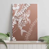 Hawaii Puakenikeni And Maile Lei Canvas Wall Art Brown Polynesian Shark Tattoo DT05