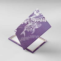 Hawaii Puakenikeni And Maile Lei Canvas Wall Art Violet Polynesian Shark Tattoo DT05