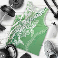 Hawaii Puakenikeni And Maile Lei Men Tank Top Green Polynesian Shark Tattoo DT05
