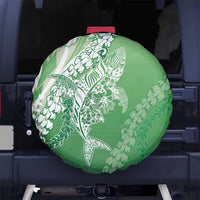 Hawaii Puakenikeni And Maile Lei Spare Tire Cover Green Polynesian Shark Tattoo DT05
