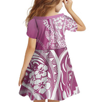 Hawaii Puakenikeni And Maile Lei Family Matching Mermaid Dress and Hawaiian Shirt Pink Polynesian Shark Tattoo DT05