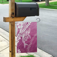 Hawaii Puakenikeni And Maile Lei Garden Flag Pink Polynesian Shark Tattoo DT05