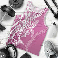Hawaii Puakenikeni And Maile Lei Men Tank Top Pink Polynesian Shark Tattoo DT05