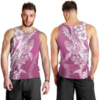 Hawaii Puakenikeni And Maile Lei Men Tank Top Pink Polynesian Shark Tattoo DT05