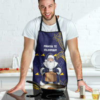 Tokelau Christmas Apron Santa With Tuluma Xmas Tribal Waves - Polynesian Pride