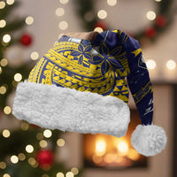 Tokelau Christmas Santa Hat Santa With Tuluma Xmas Tribal Waves - Polynesian Pride