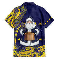 Tokelau Christmas Family Matching Summer Maxi Dress and Hawaiian Shirt Santa With Tuluma Xmas Tribal Waves DT05 - Polynesian Pride