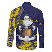 Tokelau Christmas Family Matching Tank Maxi Dress and Hawaiian Shirt Santa With Tuluma Xmas Tribal Waves DT05 - Polynesian Pride