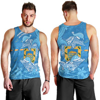 Tuvalu Christmas Men Tank Top Dolphins Santa Xmas Tribal Waves DT05 - Polynesian Pride