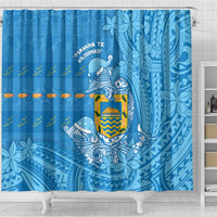 Tuvalu Christmas Shower Curtain Dolphins Santa Xmas Tribal Waves - Polynesian Pride