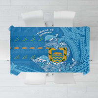 Tuvalu Christmas Tablecloth Dolphins Santa Xmas Tribal Waves - Polynesian Pride