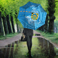 Tuvalu Christmas Umbrella Dolphins Santa Xmas Tribal Waves - Polynesian Pride