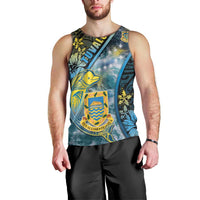 Personalised Tuvalu Men Tank Top Dolphin On The Waves