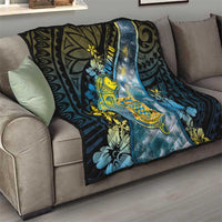 Tuvalu Quilt Dolphin On The Waves