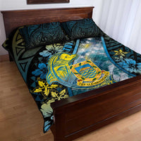 Tuvalu Quilt Bed Set Dolphin On The Waves