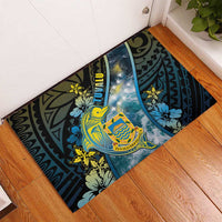 Tuvalu Rubber Doormat Dolphin On The Waves