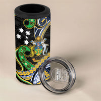 South Sea Islanders And Solomon Islands 4 in 1 Can Cooler Tumbler Solomons Coat Of Arms And Southern Cross DT05 - Polynesian Pride