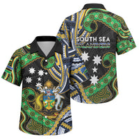 South Sea Islanders And Solomon Islands Family Matching Tank Maxi Dress and Hawaiian Shirt Solomons Coat Of Arms And Southern Cross DT05 Son's Shirt Black - Polynesian Pride