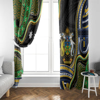 South Sea Islanders And Solomon Islands Window Curtain Solomons Coat Of Arms And Southern Cross DT05 - Polynesian Pride