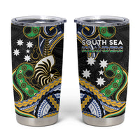 South Sea Islanders And New Caledonia Tumbler Cup Nautilus Shell Southern Cross Tribal Pattern DT05 Black - Polynesian Pride