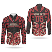 Custom Aotearoa Ngai Te Rangi Couples Matching Short Sleeve Bodycon Dress and Long Sleeve Button Shirt New Zealand Traditional Maori Pattern DT05 - Polynesian Pride