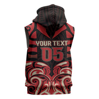 Custom Aotearoa Ngai Te Rangi Sleeveless Zip Hoodie New Zealand Traditional Maori Pattern DT05 - Polynesian Pride