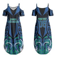 Custom Aotearoa Ngati Ranginui Couples Matching Summer Maxi Dress and Hawaiian Shirt New Zealand Traditional Maori Pattern DT05 - Polynesian Pride