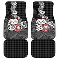Black Palaka Hawaiian And Japanese Car Mats Maneki Neko And Sakura Bloom