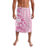 Pink Palaka Hawaiian And Japanese Lavalava Maneki Neko And Sakura Bloom DT05 Pink - Polynesian Pride