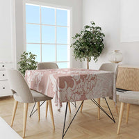 Beige Palaka Hawaiian And Japanese Tablecloth Maneki Neko And Sakura Bloom DT05 - Polynesian Pride