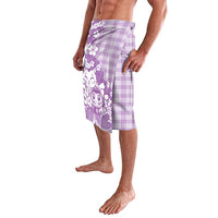 Purple Palaka Hawaiian And Japanese Lavalava Maneki Neko And Sakura Bloom