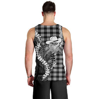 Black Hawaii Palaka Cowboy Turtle Men Tank Top Hawaiian Paniolo Puakenikeni Maile Lei DT05 - Polynesian Pride
