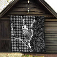 Black Hawaii Palaka Cowboy Turtle Quilt Hawaiian Paniolo Puakenikeni Maile Lei DT05 - Polynesian Pride