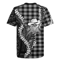 Black Hawaii Palaka Cowboy Turtle Rugby Jersey Hawaiian Paniolo Puakenikeni Maile Lei
