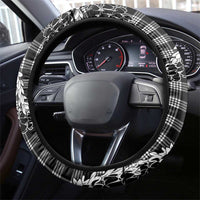 Black Hawaii Palaka Cowboy Turtle Steering Wheel Cover Hawaiian Paniolo Puakenikeni Maile Lei DT05 - Polynesian Pride