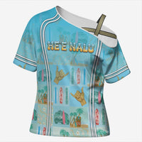 Custom Hawaii Surfing Cross Shoulder Shirt He'e Nalu