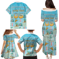 Custom Hawaii Surfing Family Matching Puletasi and Hawaiian Shirt He'e Nalu DT05 - Polynesian Pride