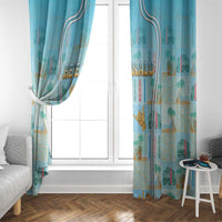 Hawaii Surfing Window Curtain He'e Nalu DT05 - Polynesian Pride