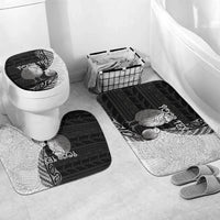 Personalised New Zealand Father's Day Bathroom Set Papa Kiwi Bird Tribal Pattern