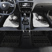 Personalised New Zealand Father's Day Car Mats Papa Kiwi Bird Tribal Pattern