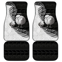 Personalised New Zealand Father's Day Car Mats Papa Kiwi Bird Tribal Pattern