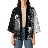 Personalised New Zealand Father's Day Kimono Papa Kiwi Bird Tribal Pattern